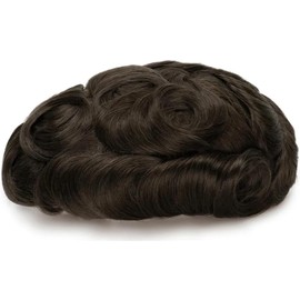 Tupé For Hombres, Piezas De Cabello Humano, Encaje Suizo Suave, Sistemas De Reemplazo De Cabello For Hombres, Peluquín, Línea De Cabello Natural(Brown,8"X10")