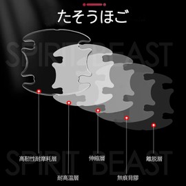SPIRIT BEAST Mitsubishi Door Handle Protector RALLIART Pajero Delica D Lancer EX RVR Aspire Charisma Galant Diamante Digi Tide Bonaire eK Cross eK Wagon Mini Cab Anti-Scratch (Mitsubishi, A)