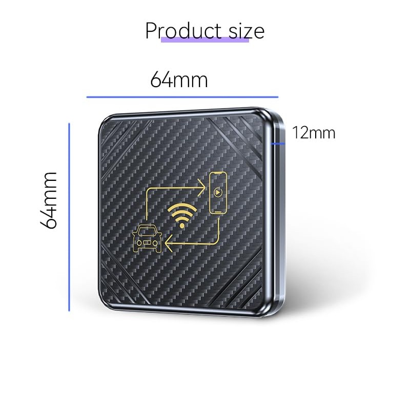 TKMARS CarPlay Wireless Adapter, 2-in-1 Wireless CarPlay Dongle Box for