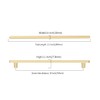 KNOKLOCK 10 Pack 10 Inch(254mm) Kitchen Cabinet Handles Brushed Gold