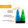 Bandle B. Chalk Markers - 4 White, Erasable, Non-Toxic, Water-Based,