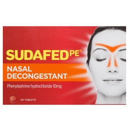 Sudafed PE Nasal Decongestant 24 Tablets