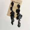 Long Hanging Tassel Rose Flower Petal Earrings Resin Statement Hanging
