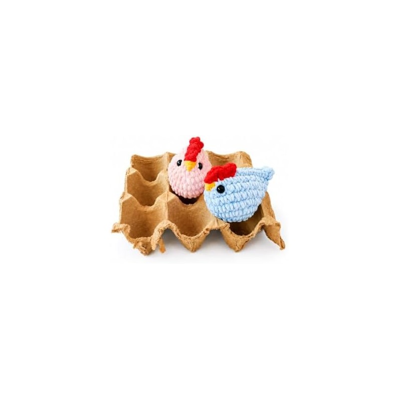 Genérico Pareja de Llaveros Gallinitas a Crochet - Amigurum Tejido