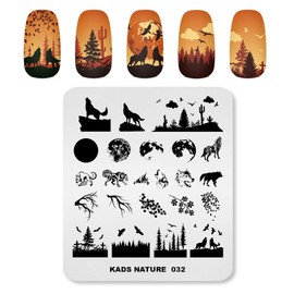 KADS Nail Stamping Plate Nature Template Image Design Plates for Nail Art Decoration and DIY Nail Art (NA032)