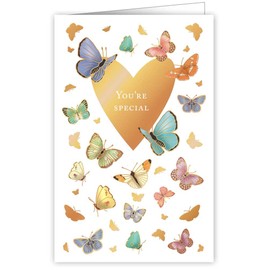 Quire Touch Of Classic Card Heart & Butterflies