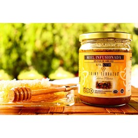 TRINY TERRAZAS | Miel infusionada en pan de abeja | Úntalo en un pan | Agrégalo en tu licuado | Frasco 530 g