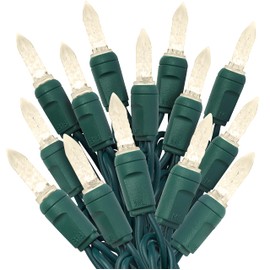 HLO Lighting M6 Sun Warm White LED Christmas Lights | LED Mini Christmas Lights for Indoor and Outdoor Use | 70 Bulbs