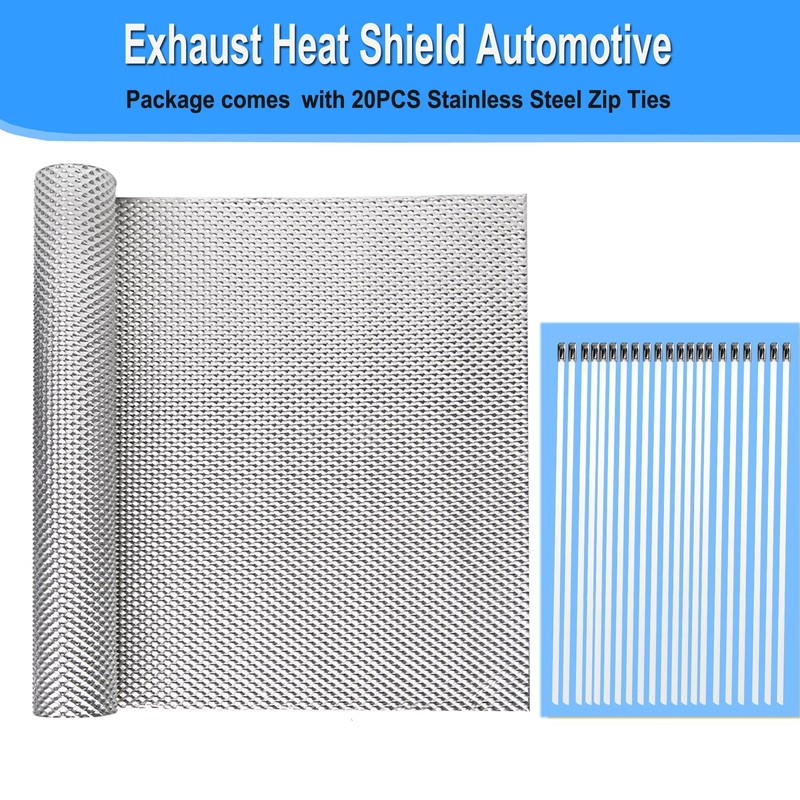 16" x 78.7" Embossed Aluminum Exhaust Heat Shield Kit –