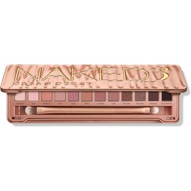 Urban Decay Naked 3 – Paleta de Sombras de Ojos, 12 Tonos Rosados Neutros con Acabado Mate, Satinado y Shimmer, Sombras de Ojos de Alta Pigmentación y Textura Aterciopelada, Incluye Brocha y Espejo