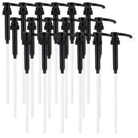 24 Pack Coffee Syrup Pumps,Black Skinny Syrup Pump for 750ml 25.4oz Bottle, Pump Dispenser for Kitchen Dinning Coffee Bar Drinking Mixes
