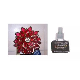 Yankee Candle Silver Sage & Pine ScentPlug Refill  Poinsettia Diffuser Base