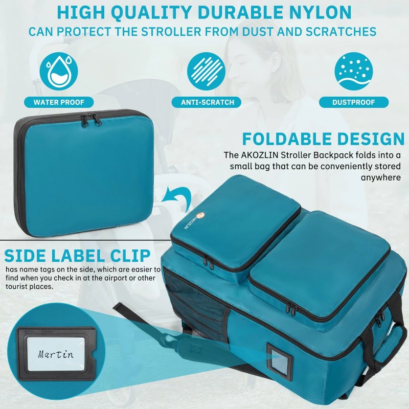 Akozlin Foldable Stroller Travel Bag Backpack 14.2"x8.7"x20.