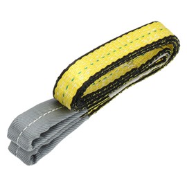 PATIKIL Lift Strap 1" x3', 2-Ply Polyester Tie Down Web Straps 3100lbs Capacity for Lifting Moving Rigging Hoisting, Yellow
