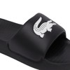 Lacoste Women's Serve Slide, Black & White Croc, 8