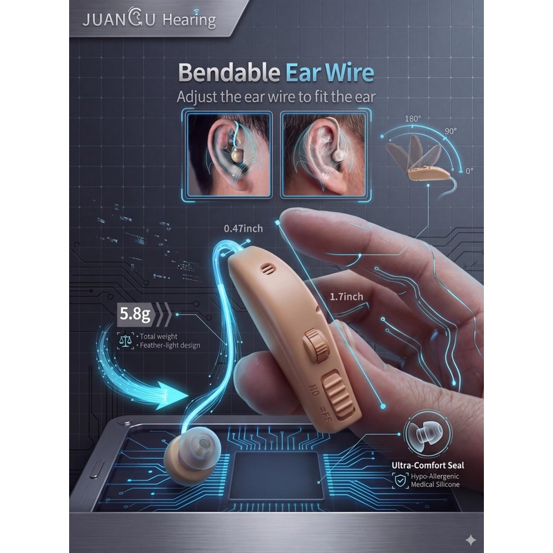 Hearing Aids for Seniors Rechargeable 20H Battery