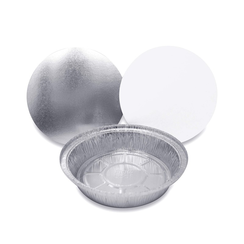 (60 Pack) Premium 7-Inch Round Foil Pans with Board Lids