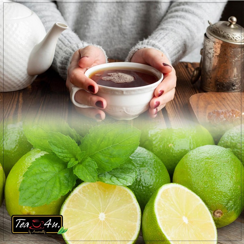Tea4u Lime Green Tea - Smooth Blend of Lime Flavor