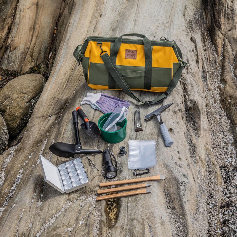 ASR Outdoor 13pc Geology Rock Hounding Kit with Mining Tools