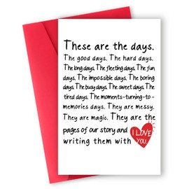 gerdiny gerdiny Valentines Day Card for Him Her, Romantic Valentines Day Card for Husband, Valentine's Day Card Gifts for Boyfriend, Anniversary Card Gifts for Men, Birthday Cards for Women, Love Card