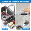 Fozite Upgraded 3-in-1 Kitchen Sink Drain Strainer, Stainless Steel Pop