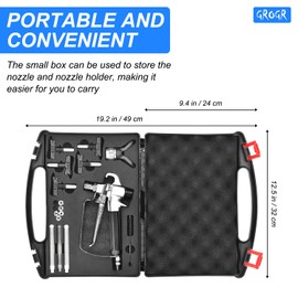 GROGR-3600 PSI Airless Paint Sprayer Gun Kit with Tip Guard & 5 Pieces Tips & 5 Pieces Airless Paint Spray Gun Filter & Spraying Equipment Storage Box (211,313,415,517,623)