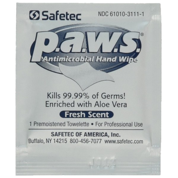 Paws Individual Antiseptic Towellettes, 100 Count