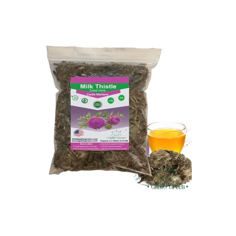 Cardo Mariano Herb, Milk Thistle Herb (1/2 pound/ 8.1 oz)