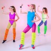 BNGXR Leg Warmers Sweatband Set, 4 Pieces 80s 90s Women's