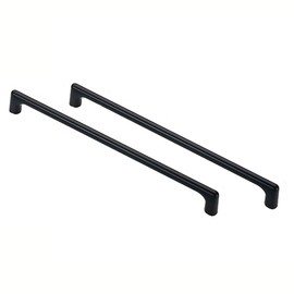 BOZONLI Pack of 2 Furniture Handles Bar Handle Zinc Alloy Matt Black Handles Cabinet Handles Drawer Handles Kitchen Cabinet Bar Handle Hole Spacing 224 mm