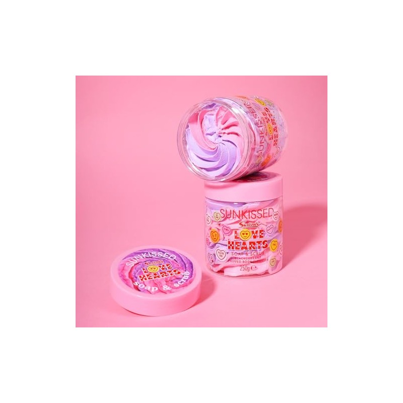 Sunkissed x Love Hearts Soap & Scrub Whipped Body Cleanser