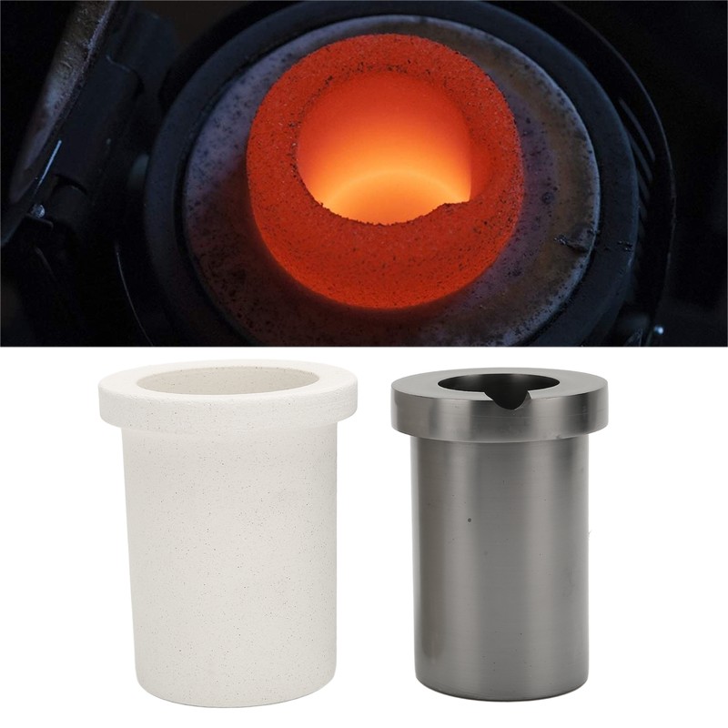 Graphite Crucible Set Induction Gold Melting Furnace High Temperature Resistant