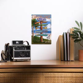 Lantern Press 6x9 Inch Metal Sign, Myrtle Beach, South Carolina, Destinations Sign