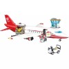 General Jim's Toys & Bricks White and Red Passenger Airplane