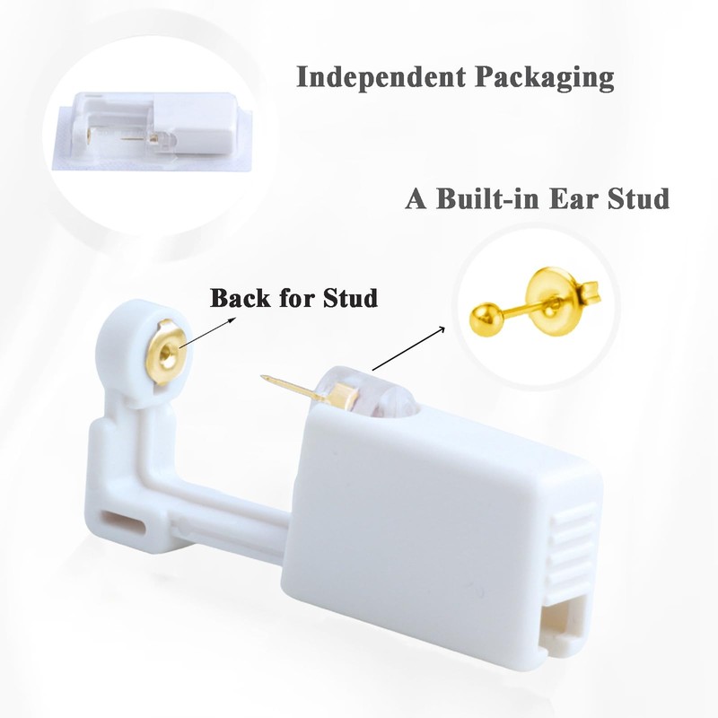 Ear Piercing Kit-15 PCS Disposable Self Ear Piercing Gun Piercing