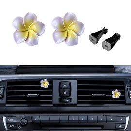 Lyxheth 2PCS Flower Car Air Vent Clips, Car Vent Accessories, Car Air Freshener Clip Charm, Cars Decorative Accessories Air Conditioning Outlet Clip Air Vent Clips for Girls Women (Purple, Style1)