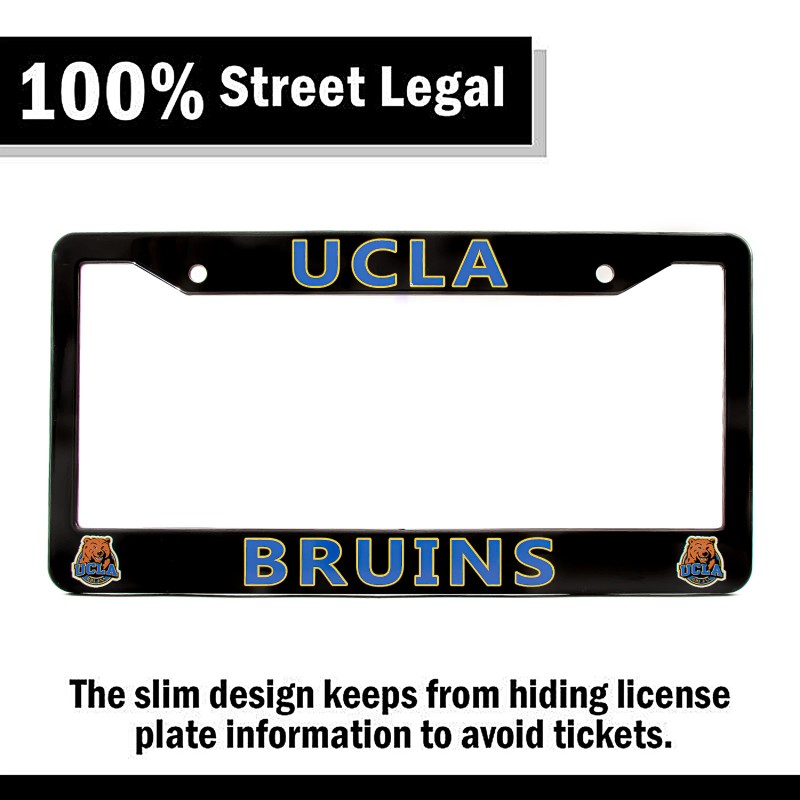 EliteAuto3K UCLA Bruins License Plate Frame Cover – Black &