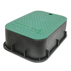 DURA 15 in. x 21 in. x 6 in. Deep Extension Valve Box in Black Body Green Lid