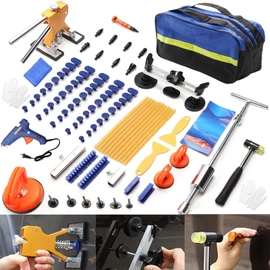 Jerbor Car Dent Puller Kit, Paintless Dent Repair Kit with Golden Lifter, T-bar Dent Puller, Bridge Puller, for SUV RV Truck Car Small Dent Removal