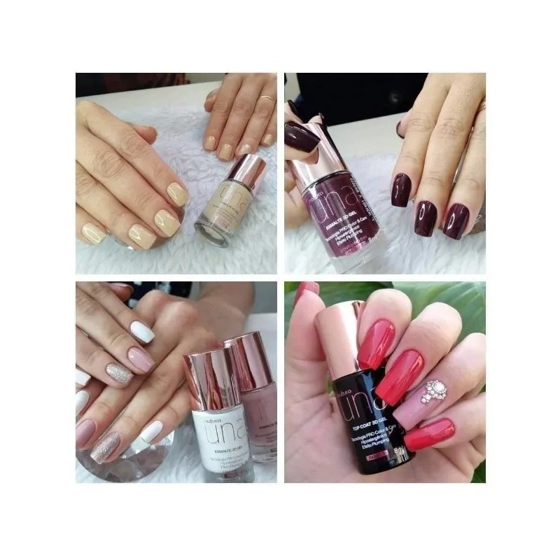 Esmalte 3d Gel Natura Una 10 Free Vegano Sin Luz