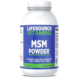 LifeSource Vitamins MSM Powder - 16 oz - Pure and Clean - 226 Servings - 2,000 mg Per Serving