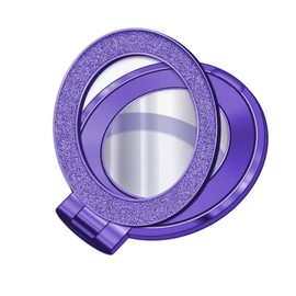 Powerful Magnetic Phone Holder,w/Small Mirror Sparkling Minimalist Back Adhesive Foldable Phone Stand Compatible with Cellphone,Smartphone