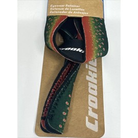 Universal Croakies BROOK TROUT Retainer Sunglass Strap Fits 11-17 mm temples. Washable