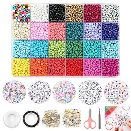 Bebeay Cuentas para Pulseras, 7500 kit para Hacer Pulseras Cuentas Pulseras Kit de Cuentas