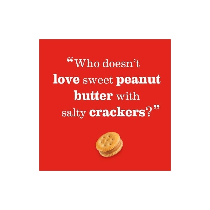 RITZ Bits Peanut Butter Sandwich Crackers 12 Pack 3 Ounce