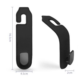 Car Hook, Headrest Hook, Dedicated Seat Hook, Usable on Both Front and Back of Seats, Luggage Hook, Car Hook, Car Seat Hook, Car Supplies, Convenience Item (Black) 2 Pieces