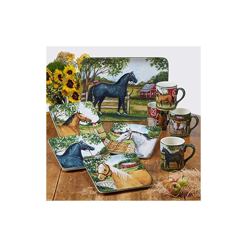 Certified International Clover Farm Rectangular Platter, 16".,