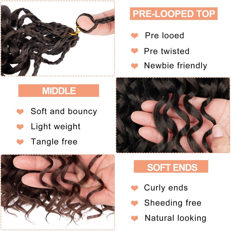 Mscat Gogo - Confezione da 8 ciocche di capelli ricci