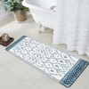 Uphome Bathroom Rug Runner, Moroccan Geometric Long Bath Mat, Non