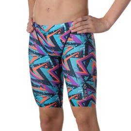 Flow Funky Jammers for Boys - Swim Jammer Swimsuit for Practice and Competition Swimming in Size 21 to 32 (Evolve 25)